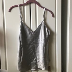 Reformation silver silk camisole